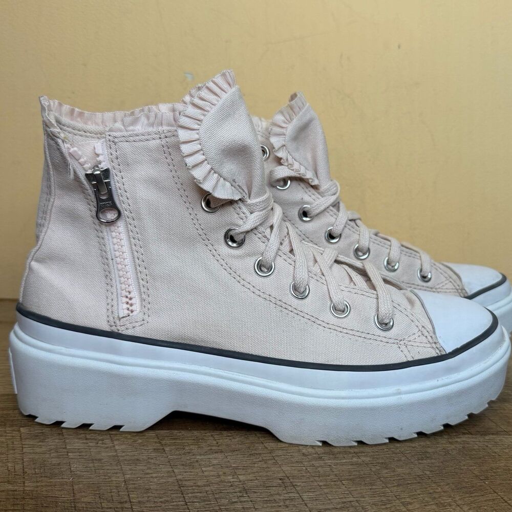 Converse Chuck Taylor All Star High Top Platform Sneakers Pink big kids 6